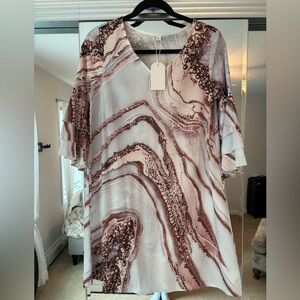 NWT Sheer-ish Flowy dress - for work or for parties or a night in the town